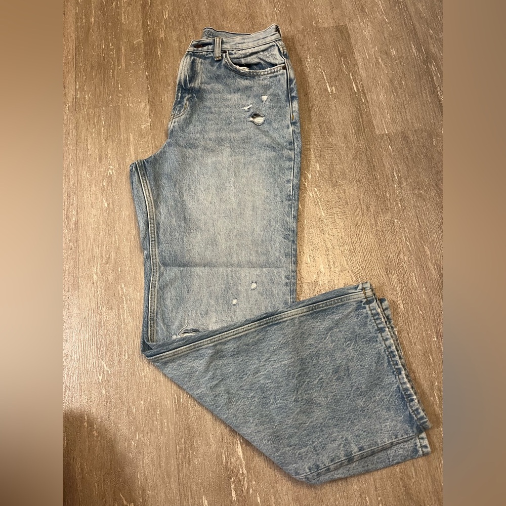 Women’s Curvy Arizona Wide Leg Skater Jean Light Blue Flare Jeans